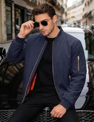 MAGNIVIT Men's Jacket Spring Fall Windbreakers Pilot Bomber Coat Military Jackets at Amazon Men’s Clothing store - Image 2