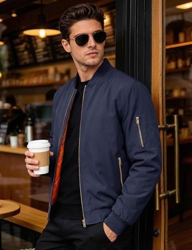 MAGNIVIT Men's Jacket Spring Fall Windbreakers Pilot Bomber Coat Military Jackets at Amazon Men’s Clothing store - Image 3