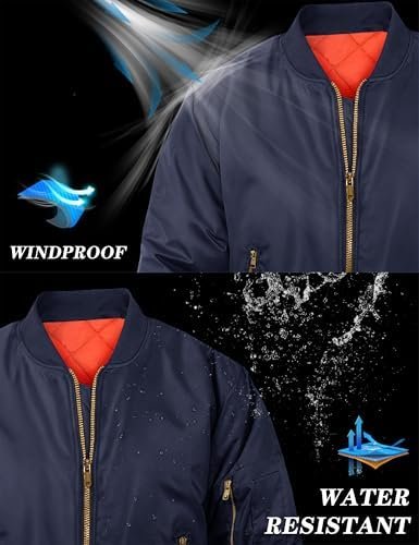 MAGNIVIT Men's Jacket Spring Fall Windbreakers Pilot Bomber Coat Military Jackets at Amazon Men’s Clothing store - Image 5
