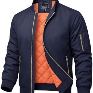 MAGNIVIT Men's Jacket Spring Fall Windbreakers Pilot Bomber Coat Military Jackets at Amazon Men’s Clothing store