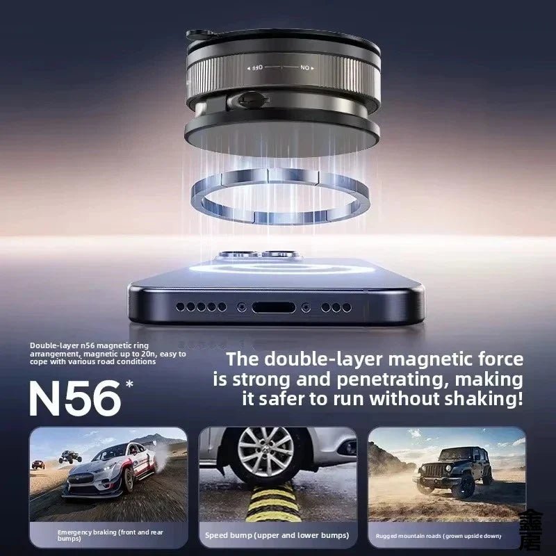 Drivegy™ MagSafe Vacuum Suction Magnetic Phone Mount – Adjustable Swivel Lock Windshield Holder - Image 3