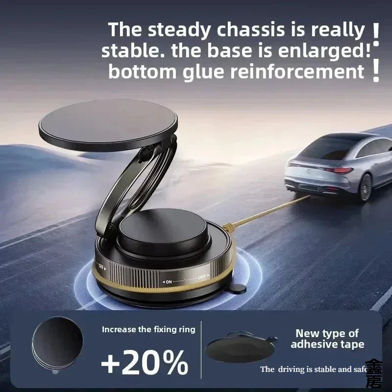 Drivegy™ MagSafe Vacuum Suction Magnetic Phone Mount – Adjustable Swivel Lock Windshield Holder - Image 4