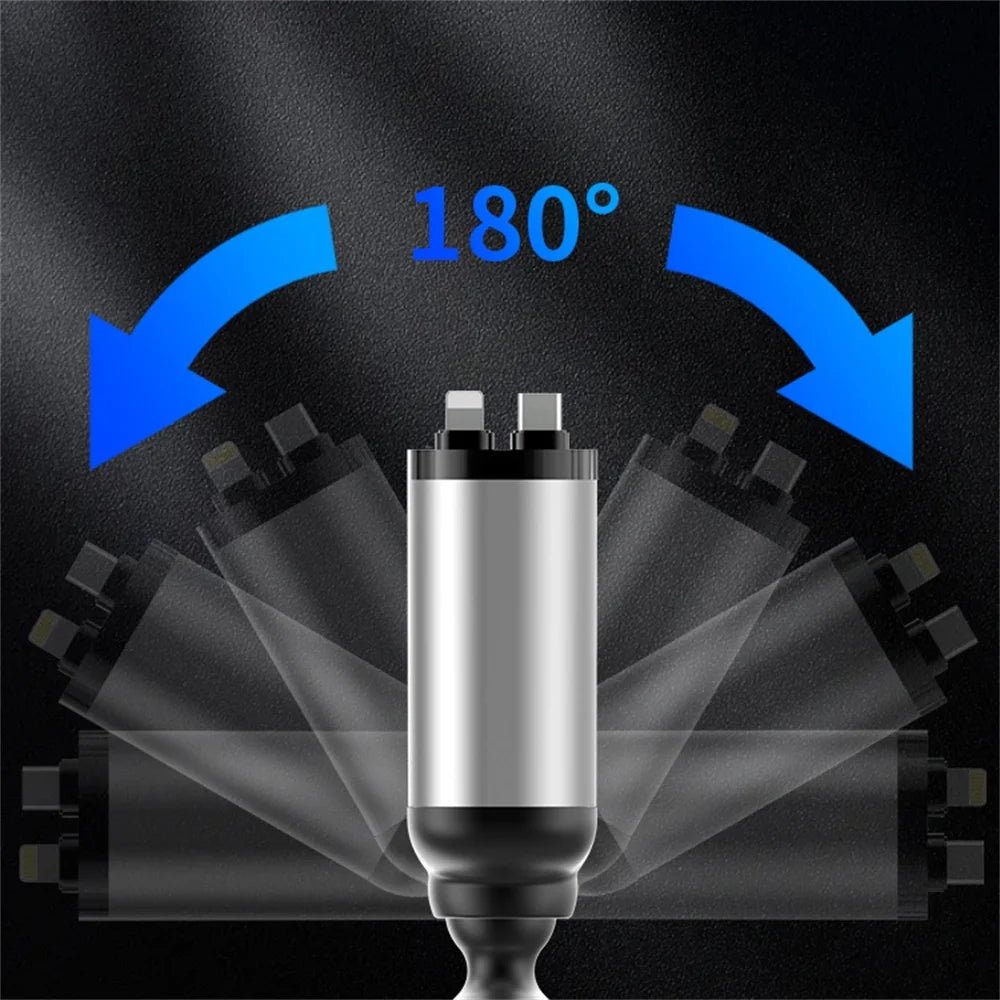 4 IN 1 120W Retractable Car Charger USB Type C Car Cigarette Lighter Fast Charger Cable For IPhone Xiaomi Huawei Samsung - Image 5